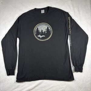 Michigan Tech Men's Black Long Sleeve Tee XL Comfort Wash 100% Cotton
